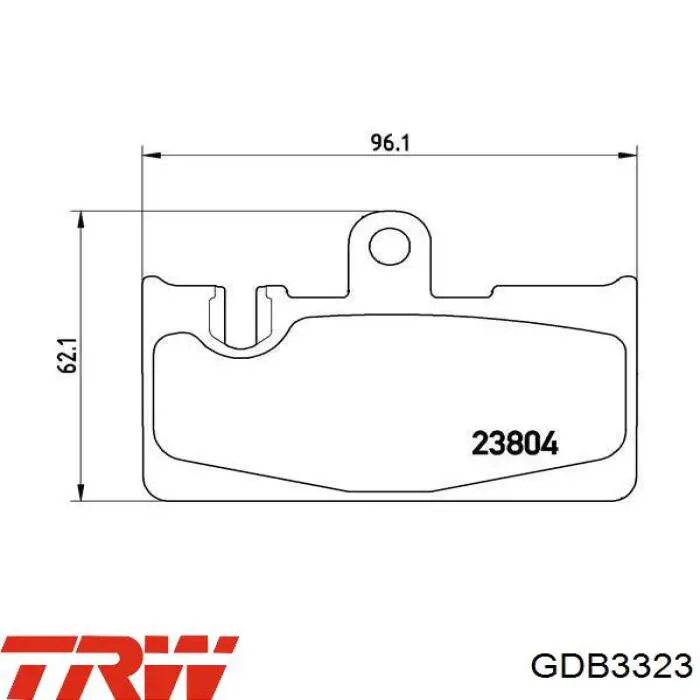Задні гальмівні колодки GDB3323 TRW