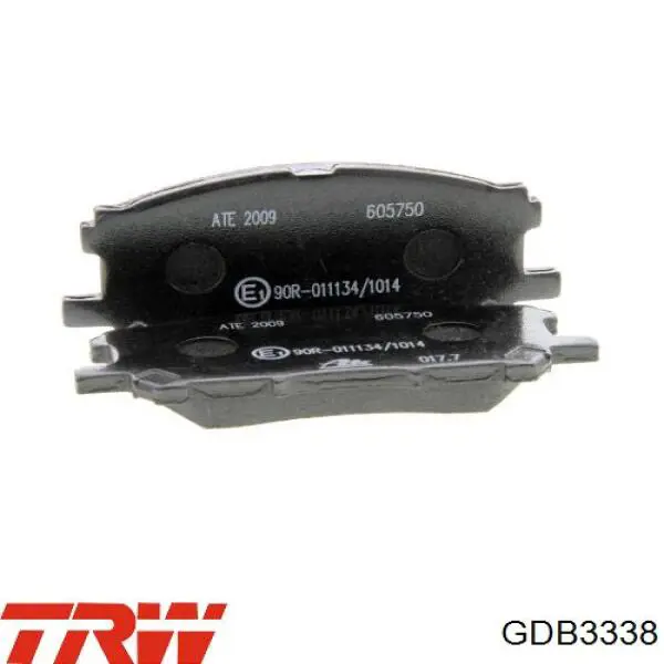 Передні тормозні колодки GDB3338 TRW