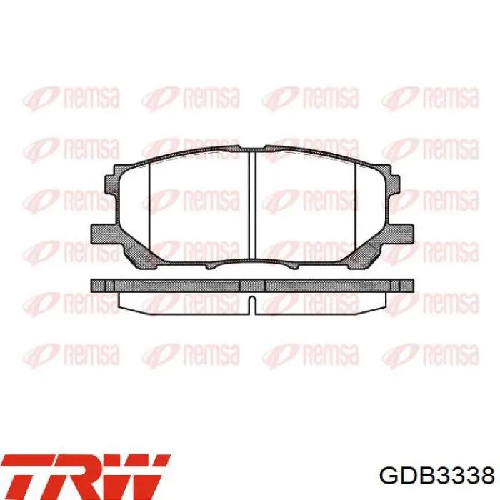 Купити GDB3338 TRW Колодки гальмівні передні, дискові