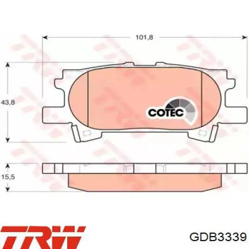 Задні дискові колодки TRW GDB3339