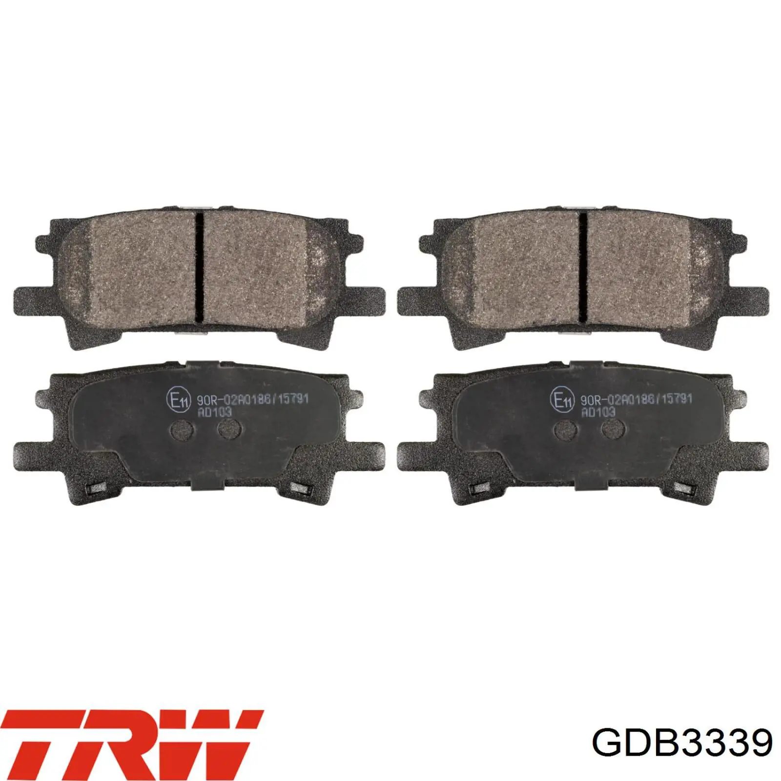 Задні гальмівні колодки GDB3339S TRW