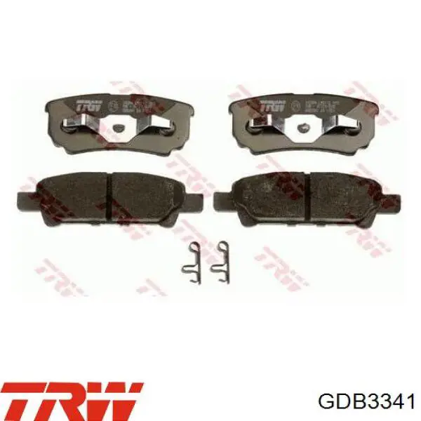 GDB3341 TRW колодки гальмові задні, дискові