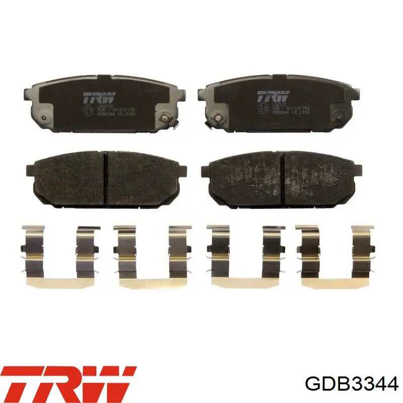 GDB3344 TRW колодки гальмові задні, дискові