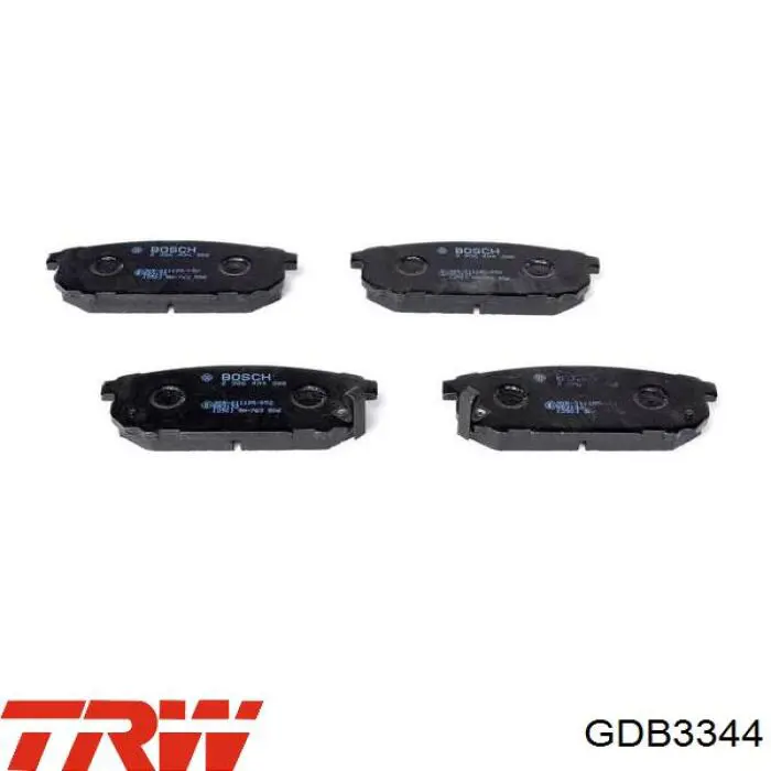 Задні гальмівні колодки GDB3344 TRW