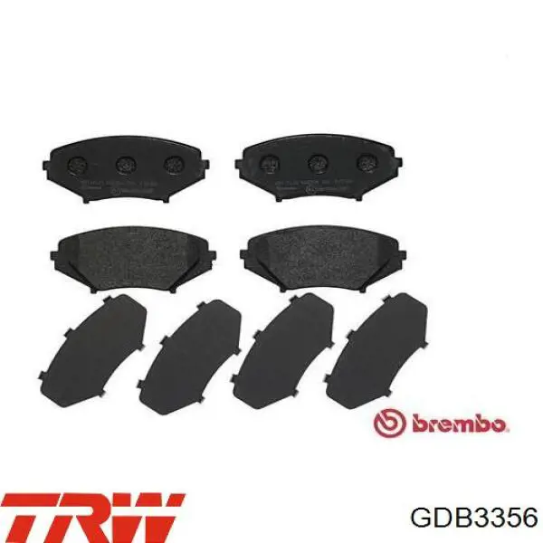 Купити GDB3356 TRW Колодки гальмівні передні, дискові
