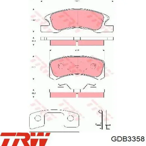 Колодки гальмівні передні, дискові GDB3358 TRW