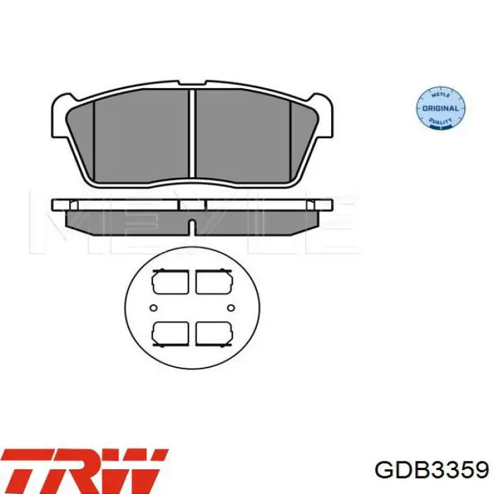 GDB3359 TRW колодки гальмівні передні, дискові