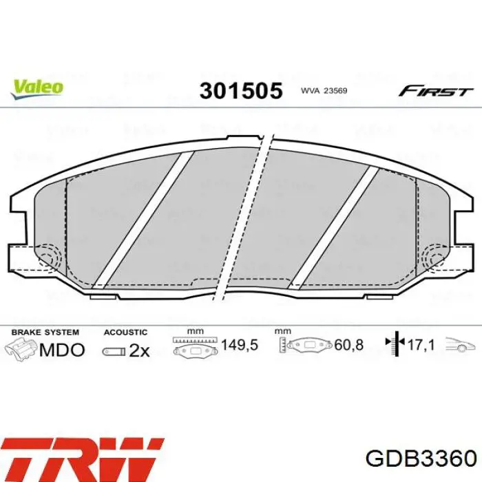 Тормозні колодки Kavo Parts KBP3021