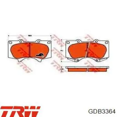 Гальмівні колодки TRW GDB3364 ціна, від 36.51 USD