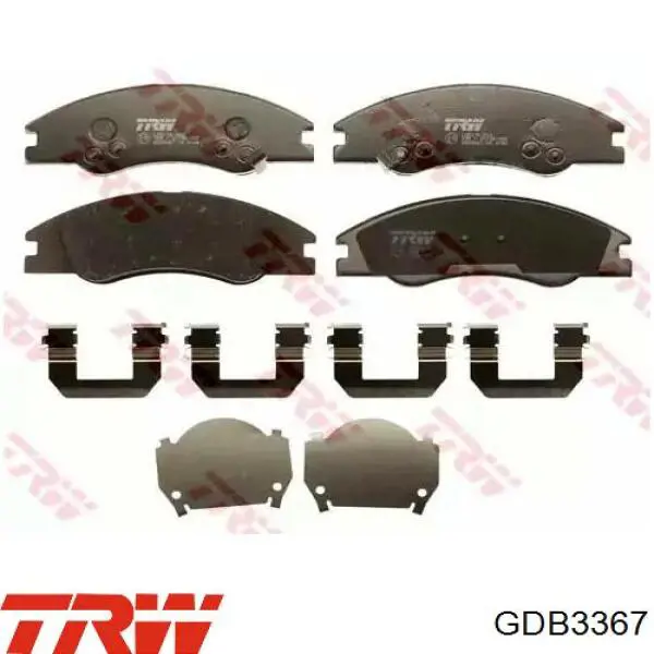 GDB3367 TRW колодки гальмівні передні, дискові