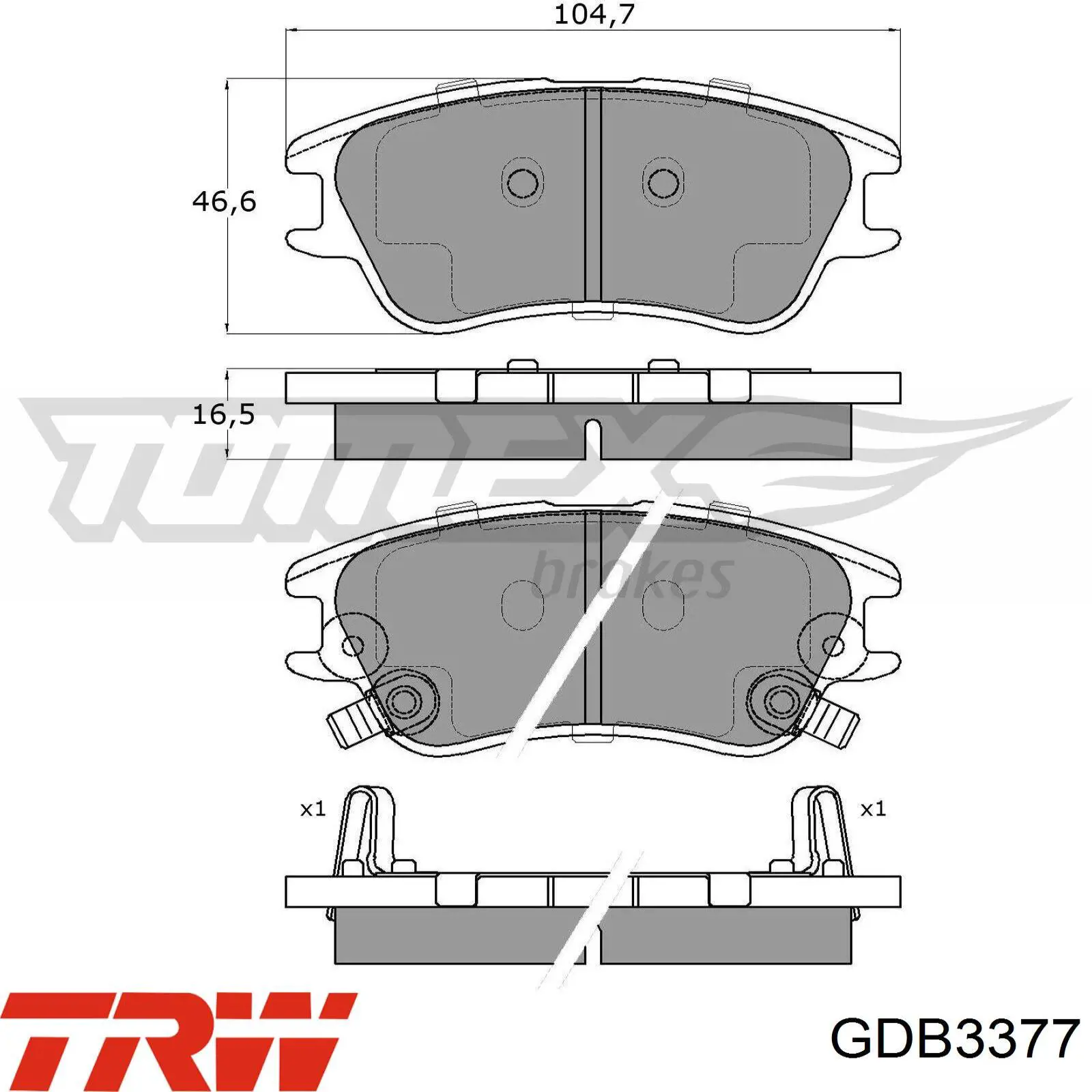Гальмівні колодки TRW GDB3377 ціна, від 18.56 USD