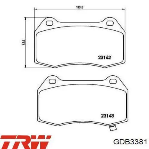 Передні тормозні колодки 986494310 Bosch