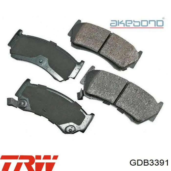 Передні тормозні колодки GDB3391 TRW