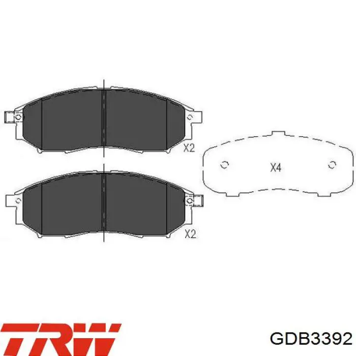 Гальмівні колодки TRW GDB3392 ціна, від 36.06 USD