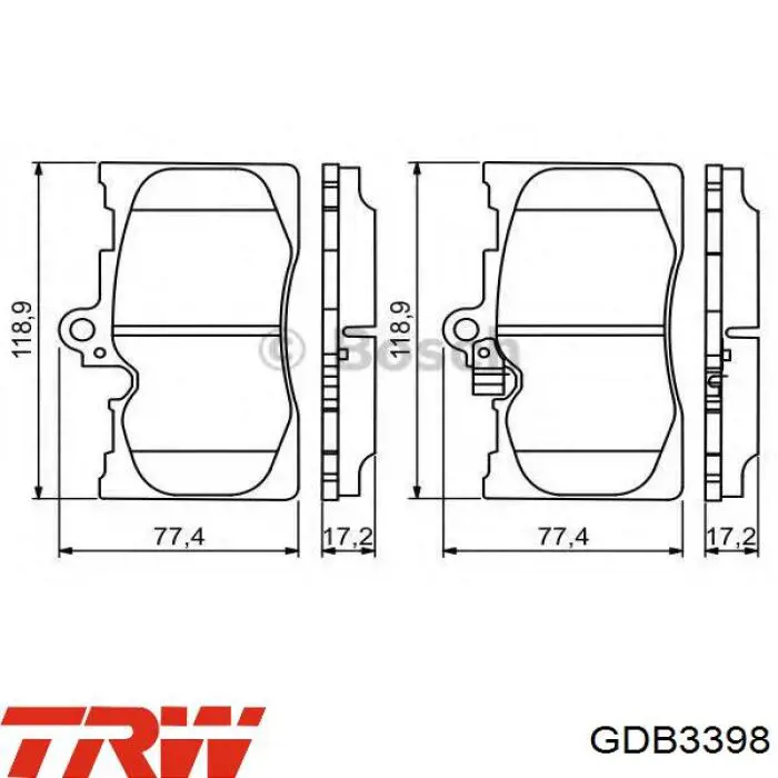 Тормозні колодки TRW GDB3398