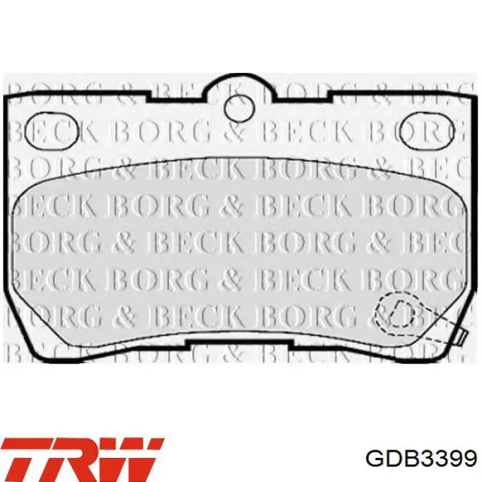 Задні гальмівні колодки GDB3399 TRW