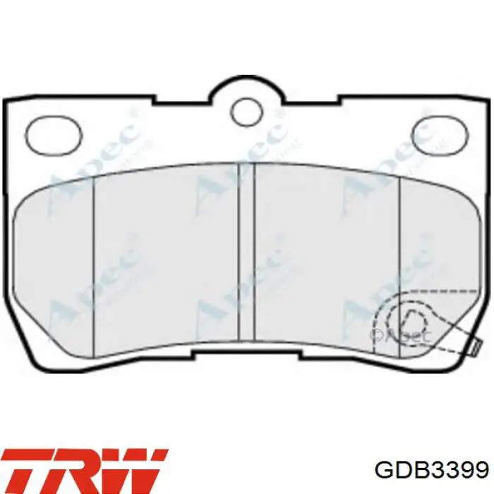 Купити GDB3399 TRW Задні колодки