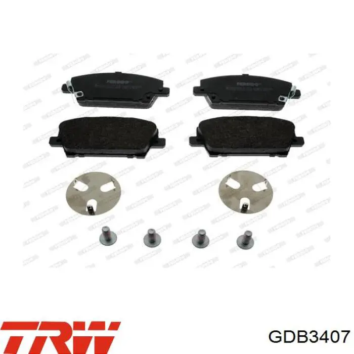 Купити GDB3407 TRW Колодки гальмівні передні, дискові