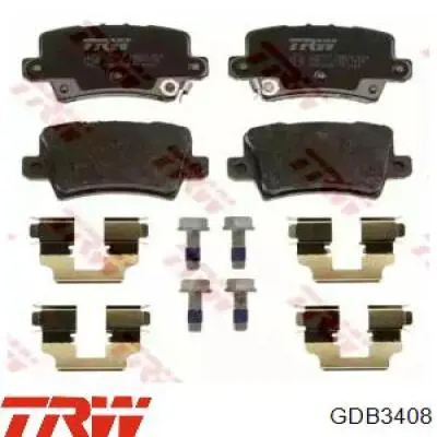 GDB3408 TRW Колодки гальмівні задні, дискові