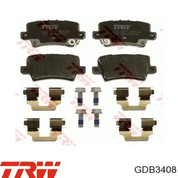 Купити GDB3408 TRW Задні колодки