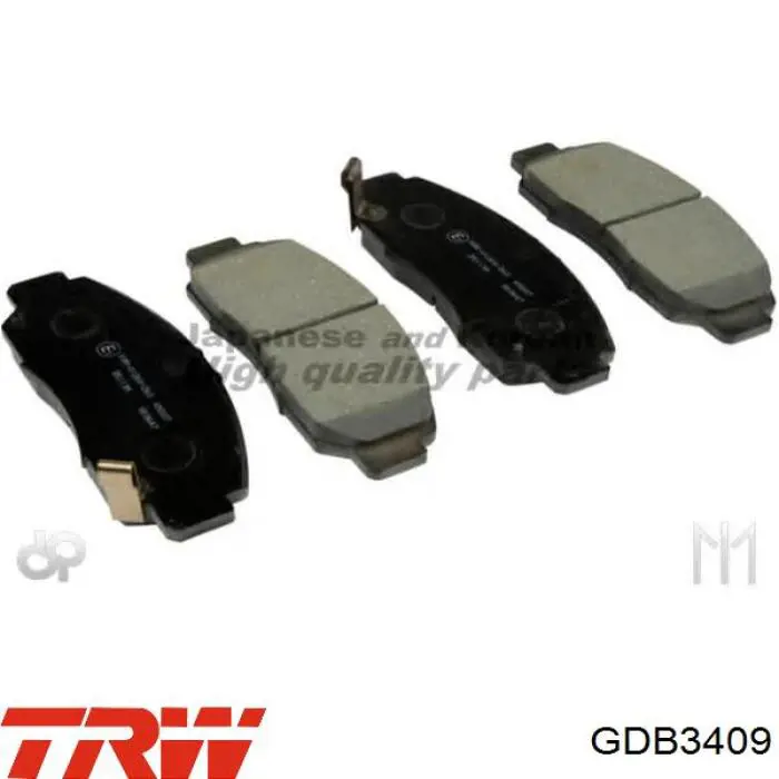 Купити GDB3409 TRW Колодки гальмівні передні, дискові