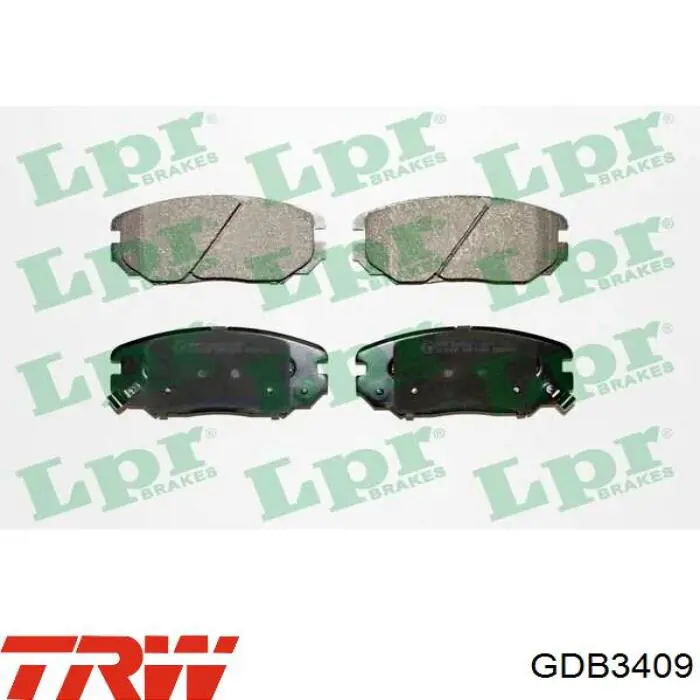 Передні тормозні колодки GDB3409 TRW