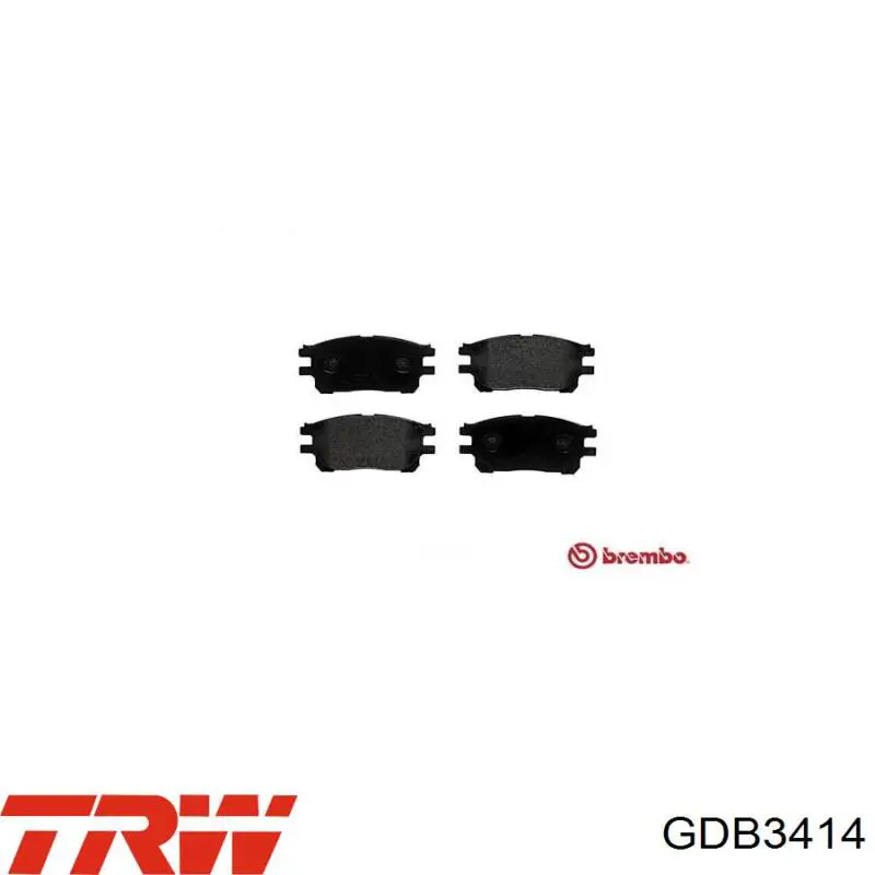 Купити GDB3414 TRW Колодки гальмівні передні, дискові