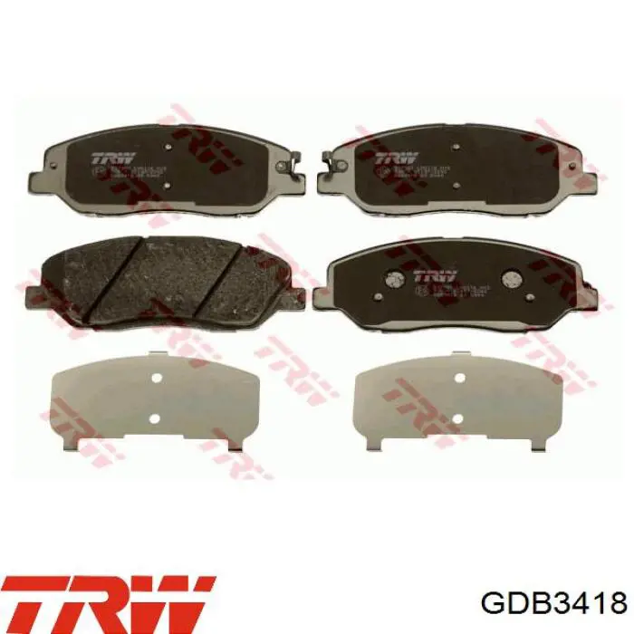 GDB3418 TRW колодки гальмівні передні, дискові