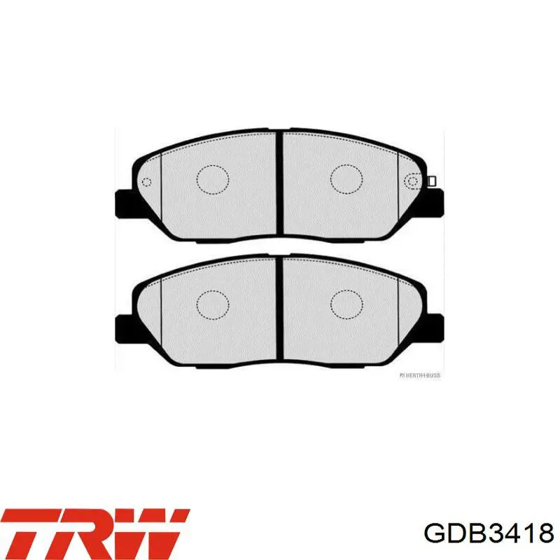 Передні тормозні колодки GDB3418 TRW
