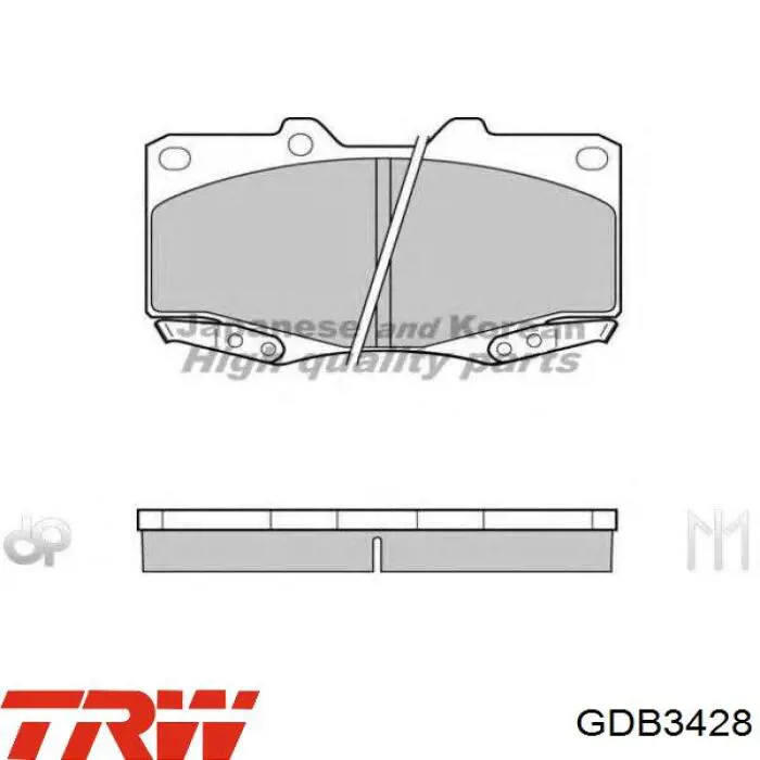 GDB3428 TRW Передні гальмівні колодки