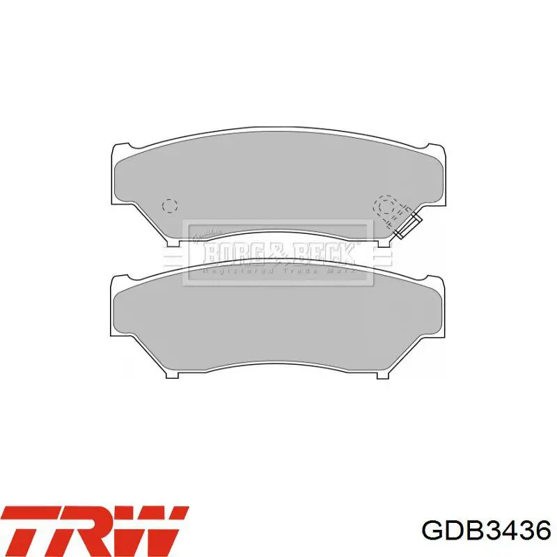 Гальмівні колодки TRW GDB3436 ціна, від 14.08 USD