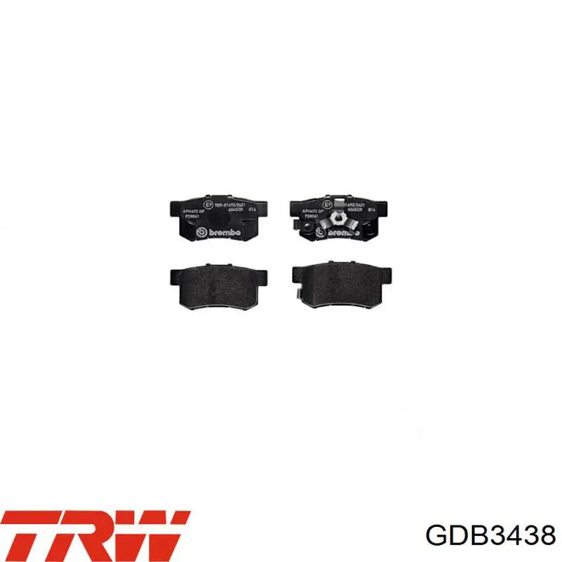Задні гальмівні колодки TRW GDB3438 ціна, від 24.04 USD