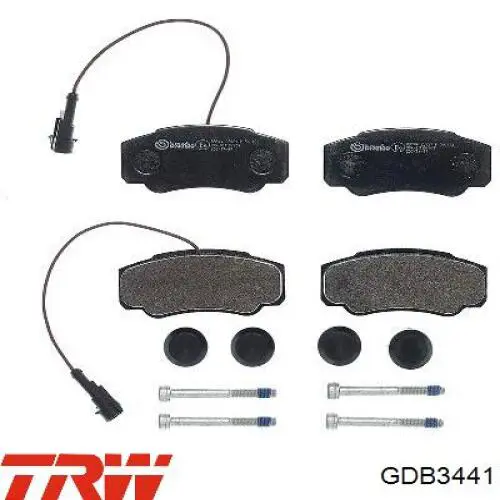 Задні гальмівні колодки GDB3441 TRW