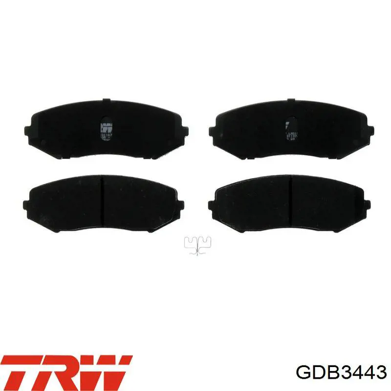Купити GDB3443 TRW Колодки гальмівні передні, дискові