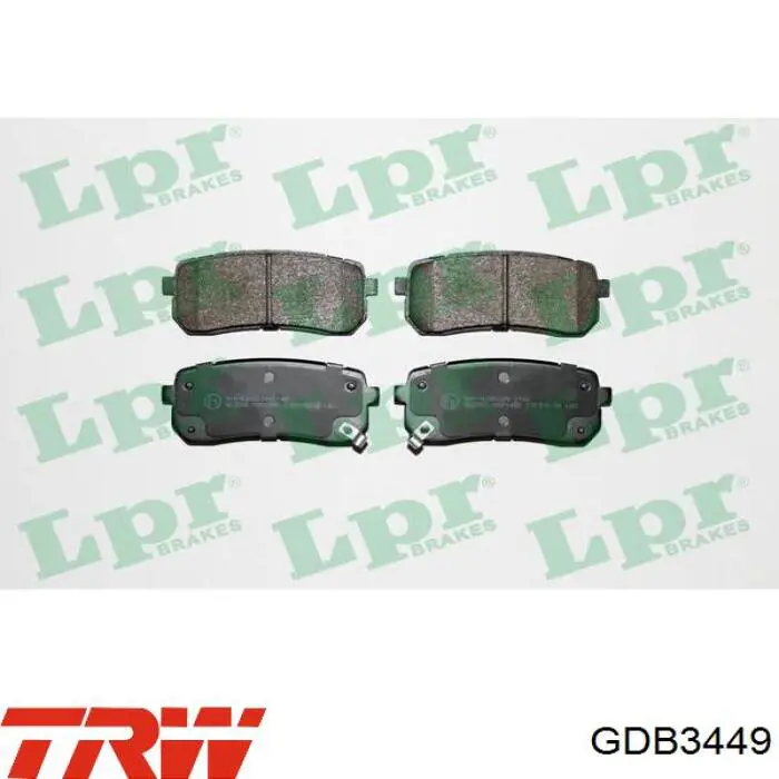 Купити GDB3449 TRW Задні колодки