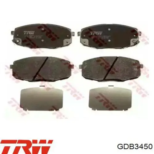 Передні тормозні колодки GDB3450 TRW