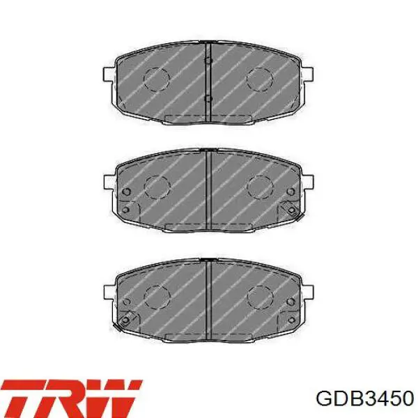 Купити GDB3450 TRW Колодки гальмівні передні, дискові