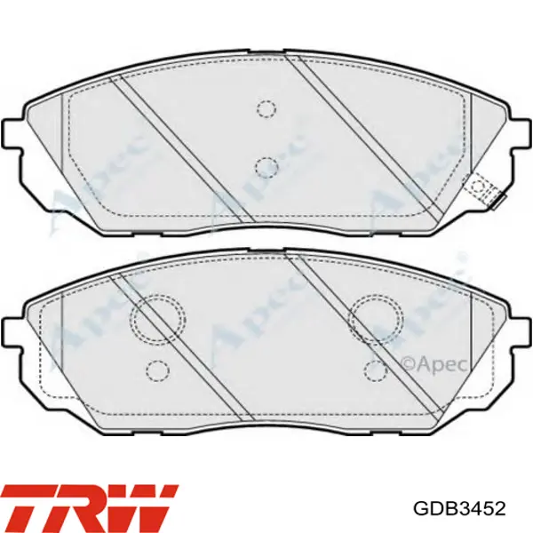 Гальмівні колодки TRW GDB3452 ціна, від 31.67 USD