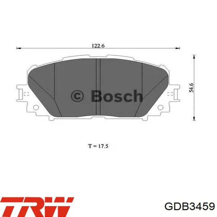 Передні тормозні колодки GDB3459 TRW