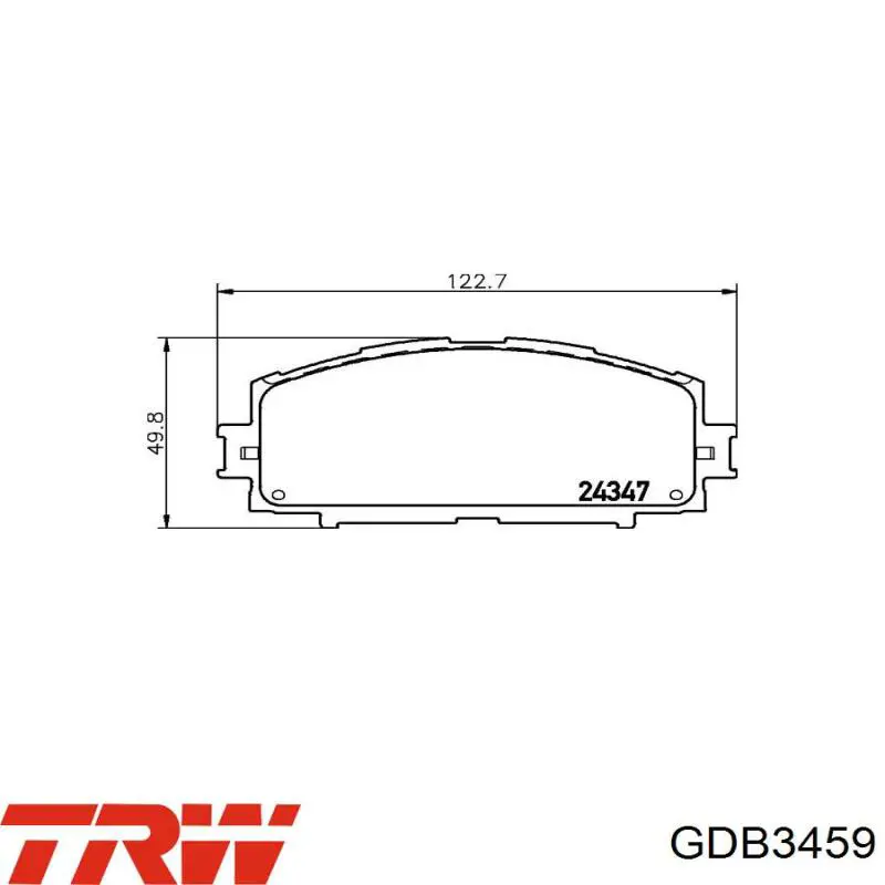 GDB3459 TRW Передні гальмівні колодки