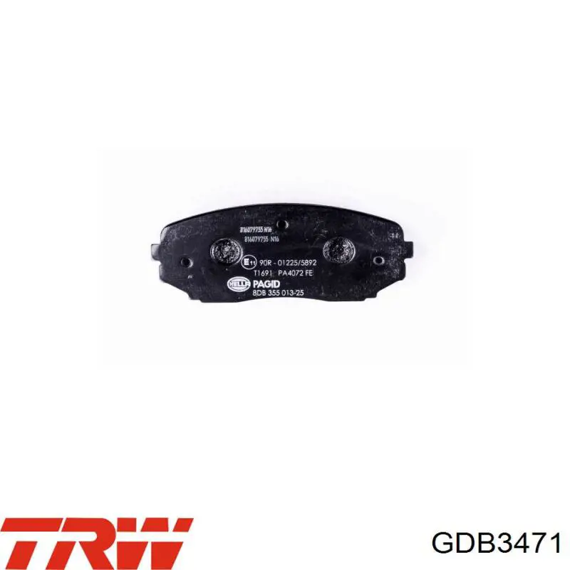Передні тормозні колодки GDB3471 TRW
