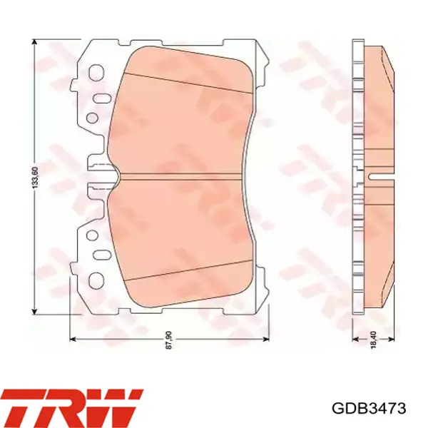 Тормозні колодки TRW GDB3473