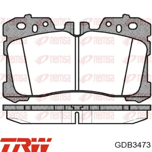 GDB3473 TRW колодки гальмівні передні, дискові