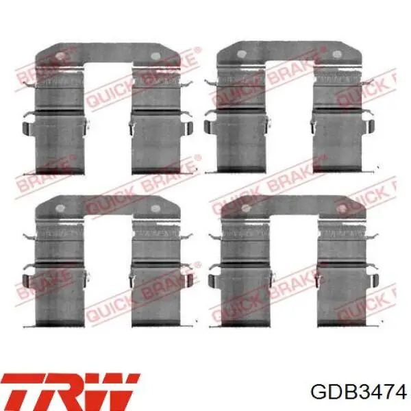 Задні дискові колодки TRW GDB3474