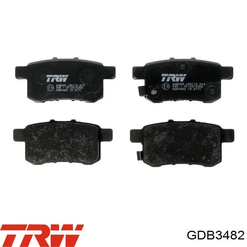 Купити GDB3482 TRW Задні колодки
