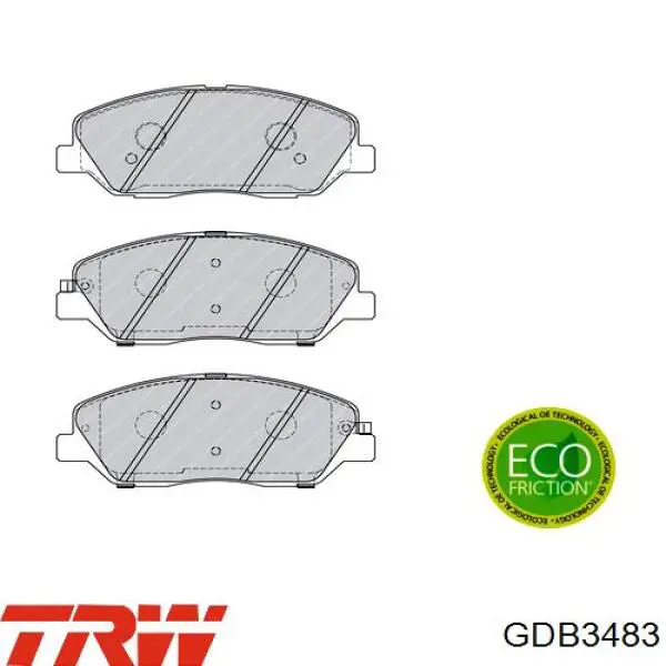 GDB3483 TRW Передні гальмівні колодки