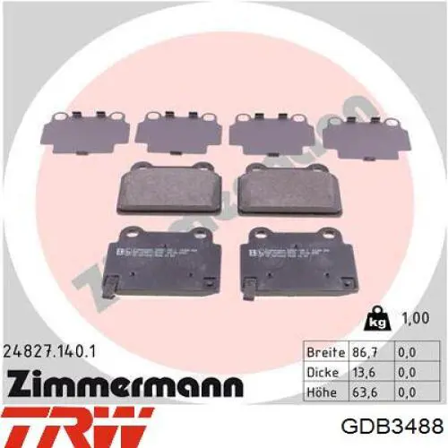 161368 Power Stop Колодки гальмівні задні, дискові