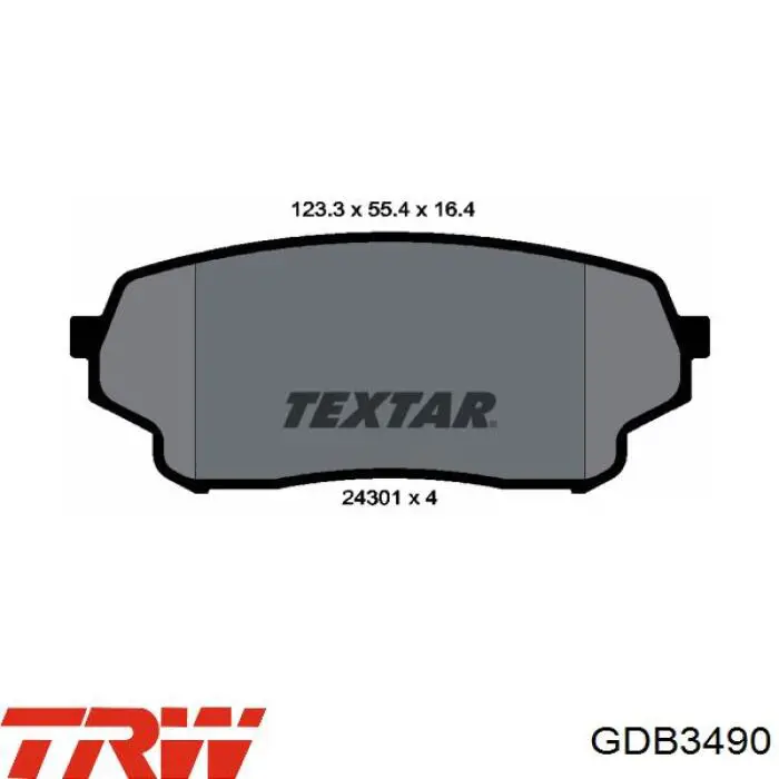 Гальмівні колодки TRW GDB3490 ціна, від 23.75 USD