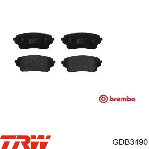 Купити GDB3490 TRW Колодки гальмівні передні, дискові