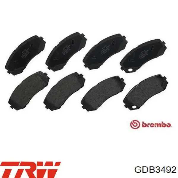 Купити GDB3492 TRW Колодки гальмівні передні, дискові